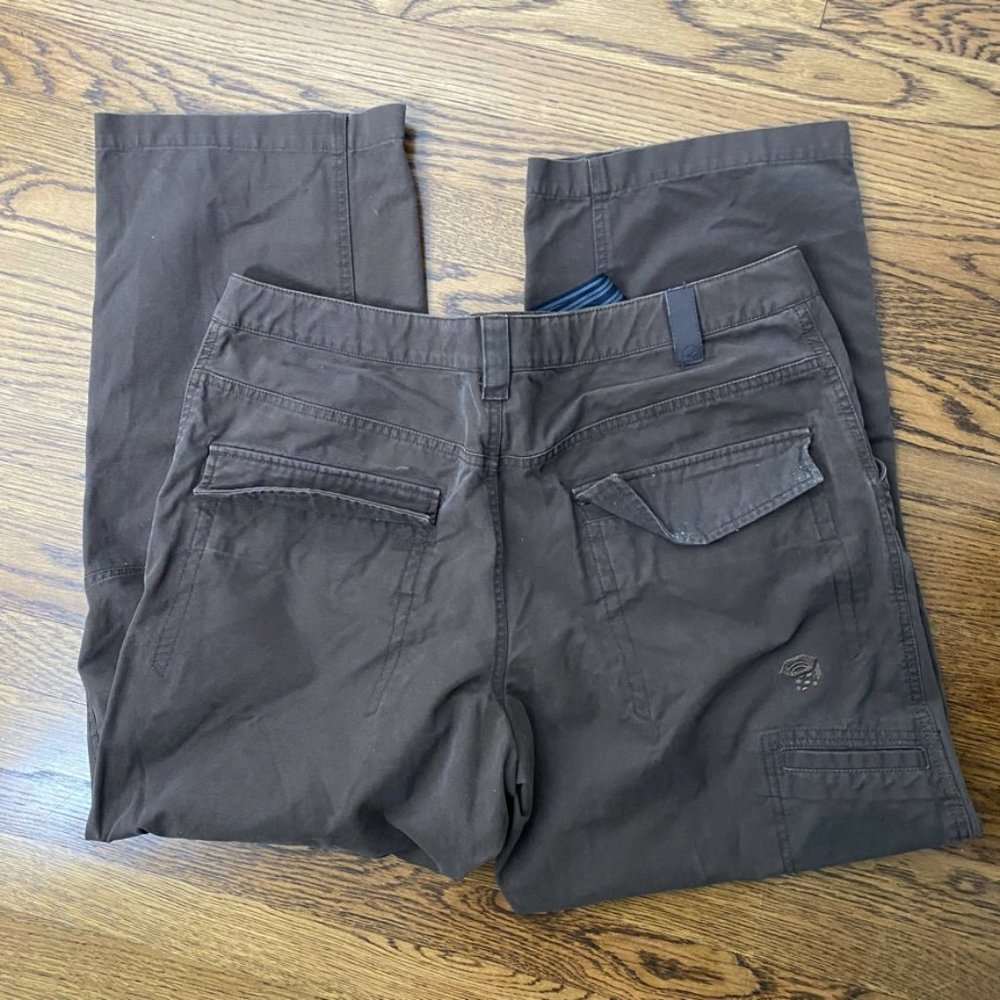Mountain Hardwear Cadoba brown heavy cotton pants mens size 38X30 - Picture 7 of 7